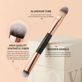 Rose Gold - 6 Pieces Double-Ended Eye Brush Set