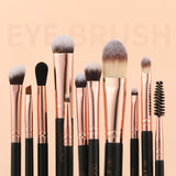 Rose Gold - 6 Pieces Double-Ended Eye Brush Set