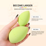 Wet makeup sponge, suitable for all kinds of liquid base makeup, increased skin contact surface for faster application.
