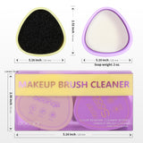 Docolor Makeup Brush Cleaner - Bundle of Quick Cleaner Box & Wet Cleaning Soap Box