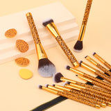 Leopard -14 pcs Makeup Brush Set