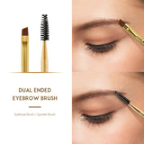 Docolor Dual Ended Eyebrow Brush - Angled Brush with Premium Spoolie