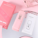 Pink Makeup Collection--15pcs eye brush set+Rechargeable Heated Eyelash Curler