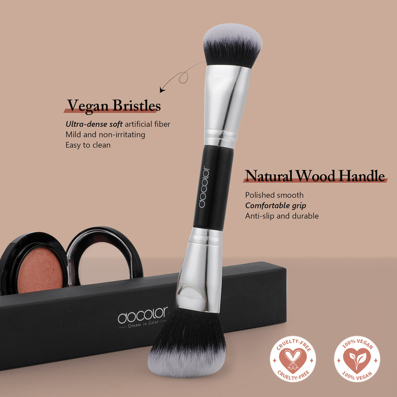 Docolor Dual-Ended Makeup Brush Contour Foundation Brush