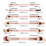 6 Pieces Double-Ended Eye Brush Set-II