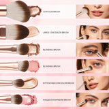 6 Pieces Double-Ended Eye Brush Set-II