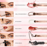 6 Pieces Double-Ended Eye Brush Set-II