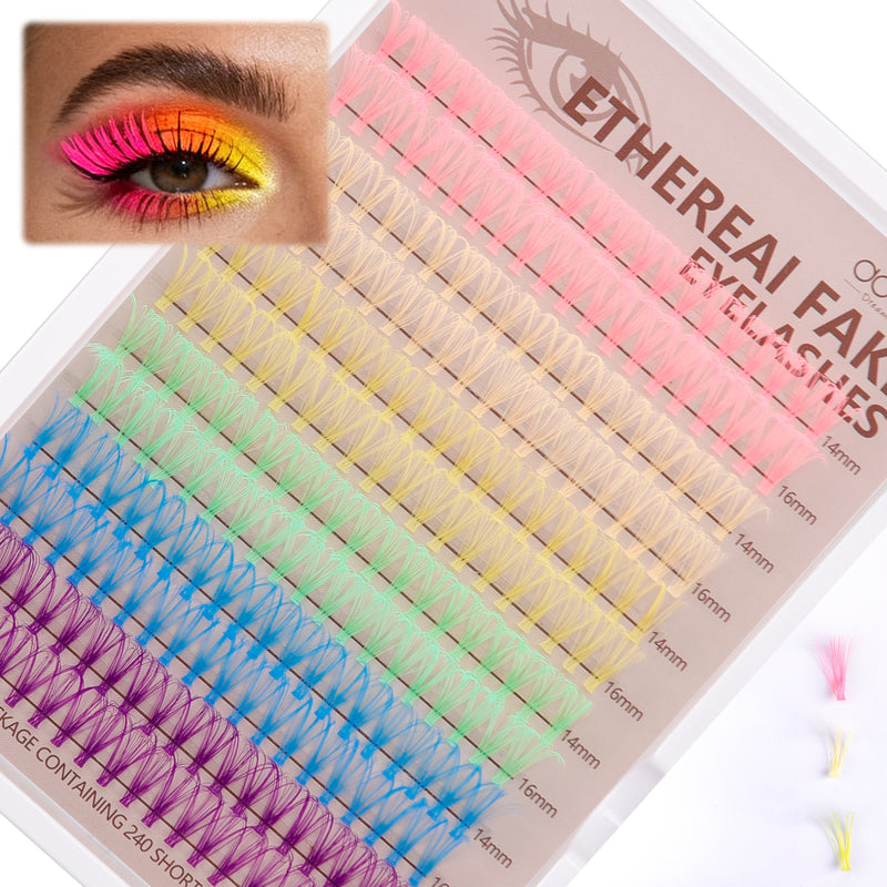Docolor Rainbow Ethereal Fake Eyelashes Lash Extension Kit