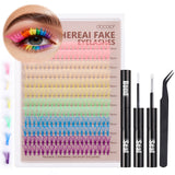 Docolor Rainbow Ethereal Fake Eyelashes Lash Extension Kit
