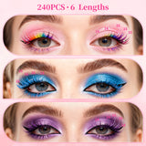 Docolor Rainbow Ethereal Fake Eyelashes Lash Extension Kit