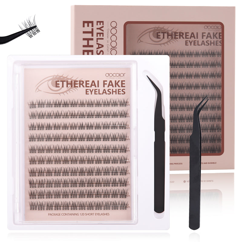 Docolor Black Glue-Free Naturally curled Fake Eyelashes