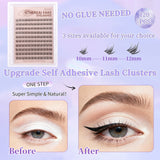 Docolor Black Glue-Free Naturally curled Fake Eyelashes