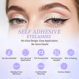 Docolor Black Glue-Free Naturally curled Fake Eyelashes