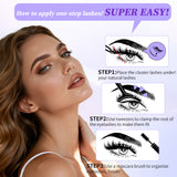 Docolor Black Glue-Free Naturally curled Fake Eyelashes
