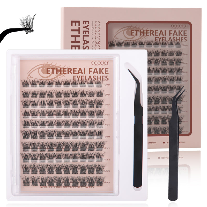 Docolor Black Glue-Free Naturally curled Fake Eyelashes