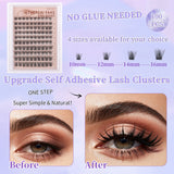 Docolor Black Glue-Free Naturally curled Fake Eyelashes