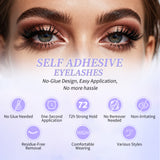 Docolor Black Glue-Free Naturally curled Fake Eyelashes