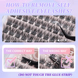 Docolor Black Glue-Free Naturally curled Fake Eyelashes