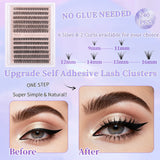 Docolor Black Glue-Free Naturally curled Fake Eyelashes