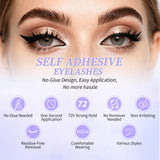 Docolor Black Glue-Free Naturally curled Fake Eyelashes