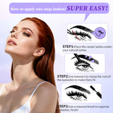 Docolor Black Glue-Free Naturally curled Fake Eyelashes