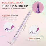 15 Colors Double-Ended Nail Art Pens