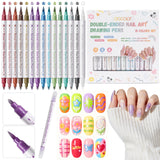 15 Colors Double-Ended Nail Art Pens