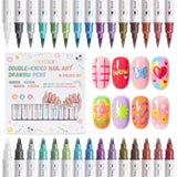 15 Colors Double-Ended Nail Art Pens