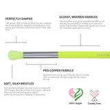 Docolor Neon Green Makeup Brush Set 15pcs - 6 in bundle