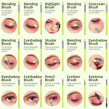 Docolor Neon Green Makeup Brush Set 15pcs - 6 in bundle