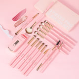 Soft Pink - 15 Pieces Eye Brush Set