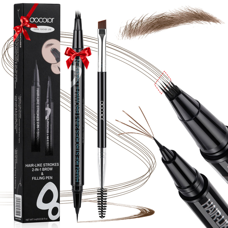 Docolor 2-in-1 Dual-Ended Precision Hair-Like Eyebrow Pen