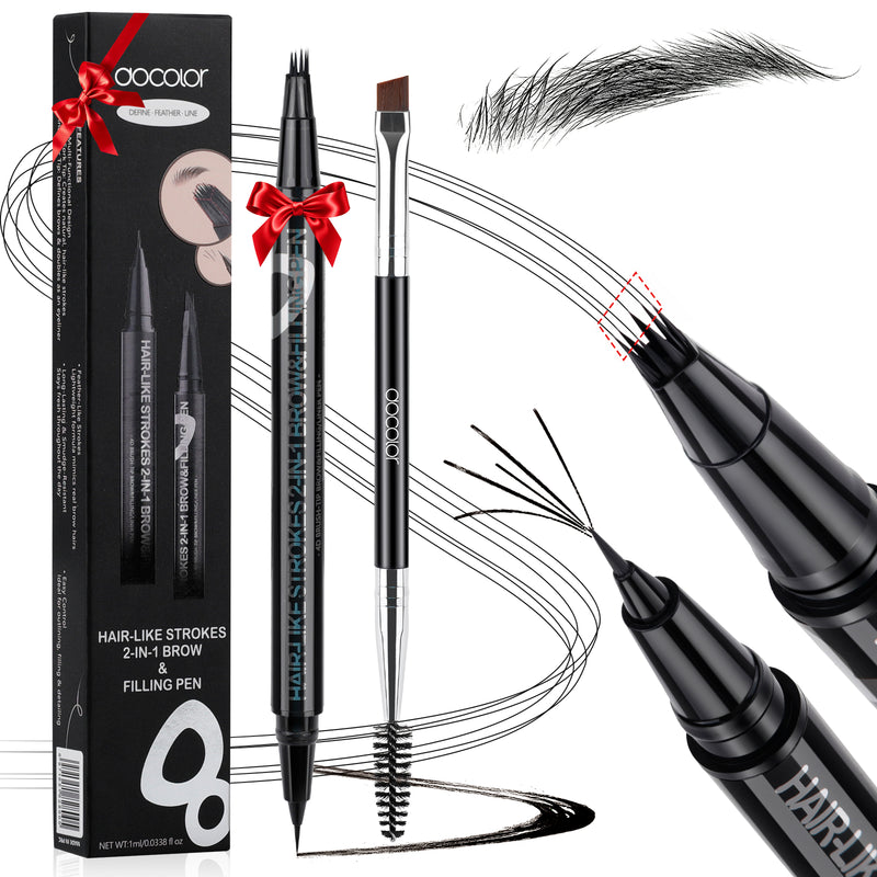 Docolor 2-in-1 Dual-Ended Precision Hair-Like Eyebrow Pen