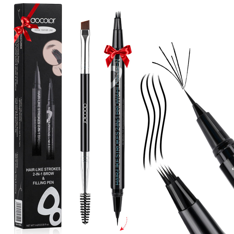 Docolor 2-in-1 Dual-Ended Precision Hair-Like Eyebrow Pen