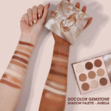 Docolor Brown 9 Color Gemstone Eyeshadow Palette-AURELIA