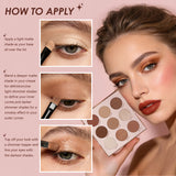 Docolor Brown 9 Color Gemstone Eyeshadow Palette-AURELIA