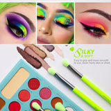 Neon Green / Pink- 15 Pieces Eye Brush Set