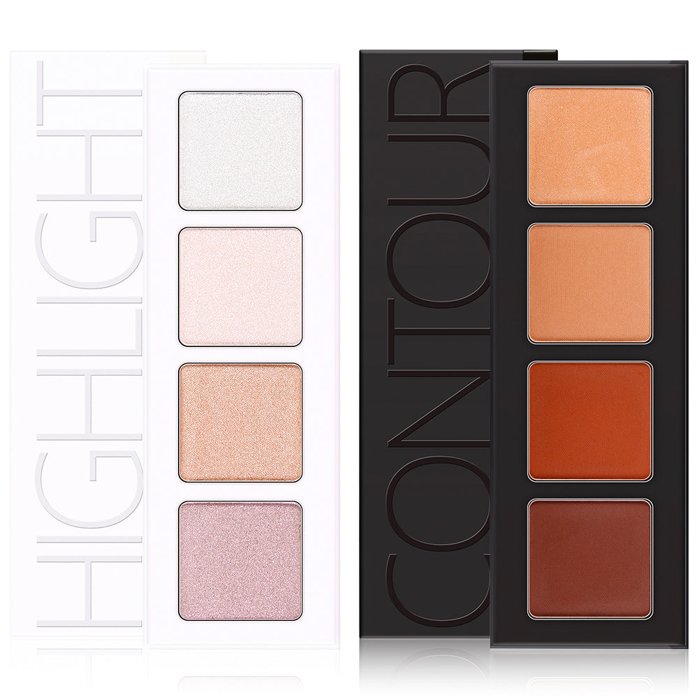 Noble and Elegant-4 Colors Highlight & Contour palette Collection