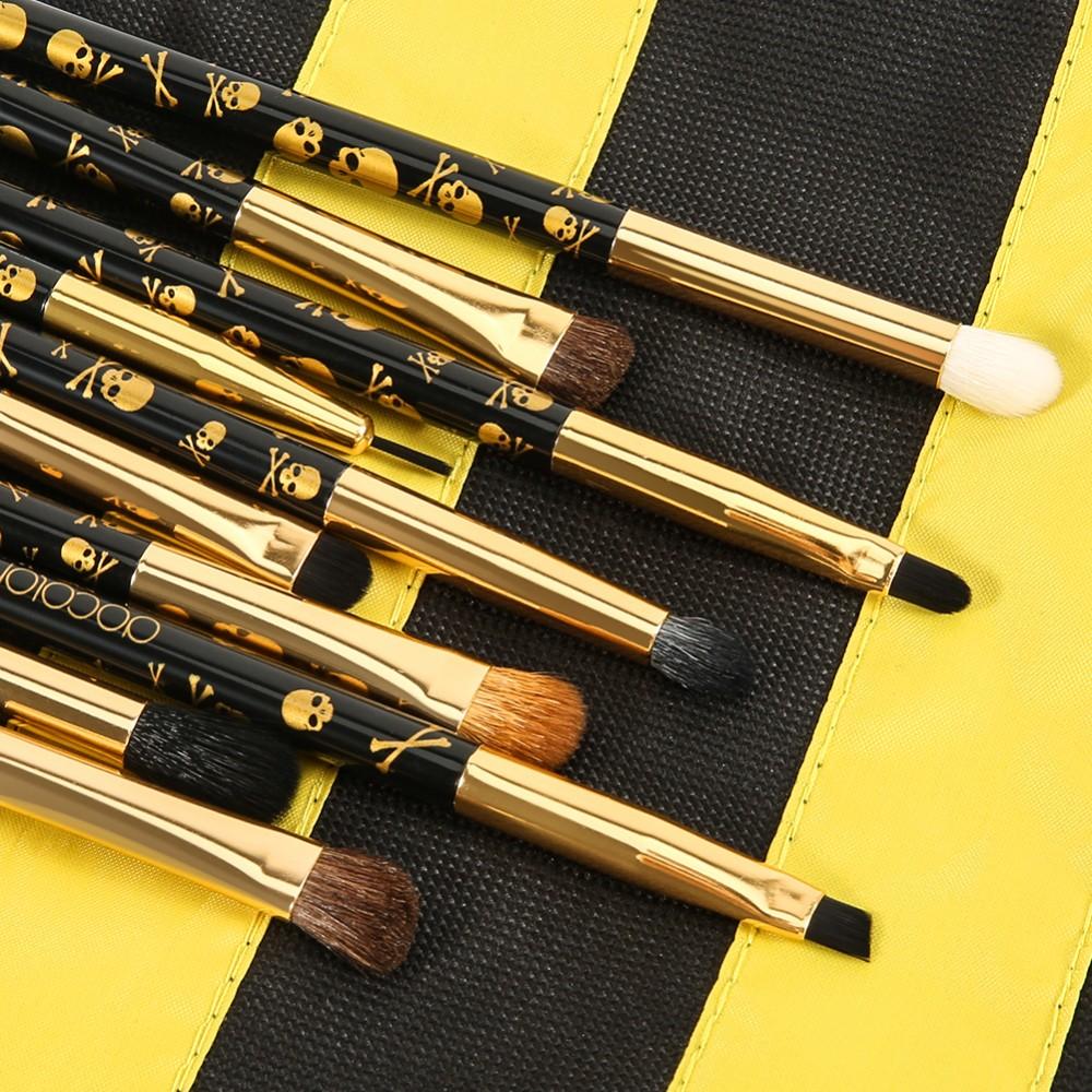 Docolor makeup brushes Goth - skull Eye makeup brushes set 10 Pieces gothic style personalized makeup best makeup brushes synthetic hair makeup brushes professional makeup brushes Instagram makeup brush natural makeup looks popular makeup brand