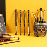 Docolor makeup brushes Goth - skull Eye makeup brushes set 10 Pieces gothic style personalized makeup best makeup brushes synthetic hair makeup brushes professional makeup brushes Instagram makeup brush natural makeup looks popular makeup brand