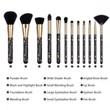 12 Pieces Goth Makeup Brush Set DOCOLOR OFFICIAL