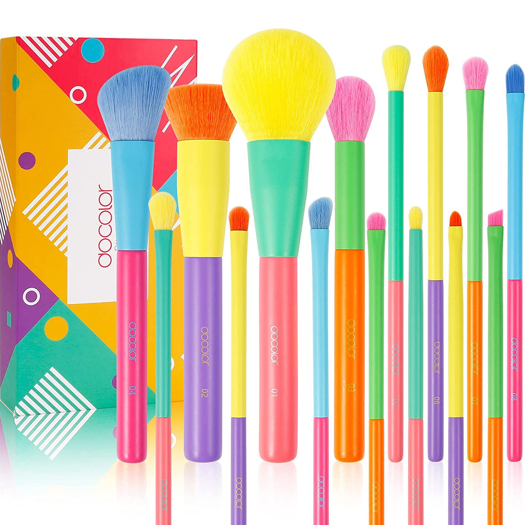 Dream of Color - 15 Pieces Colourful Makeup Brush Set