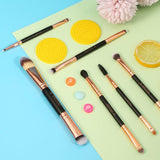 6 Pieces Double-Ended Eye Brush Set DOCOLOR OFFICIAL