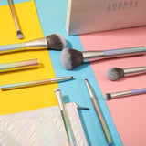 9 Pieces AURORA Makeup Brush Set with Bag (Standard Shipping) DOCOLOR OFFICIAL Beauty brushes