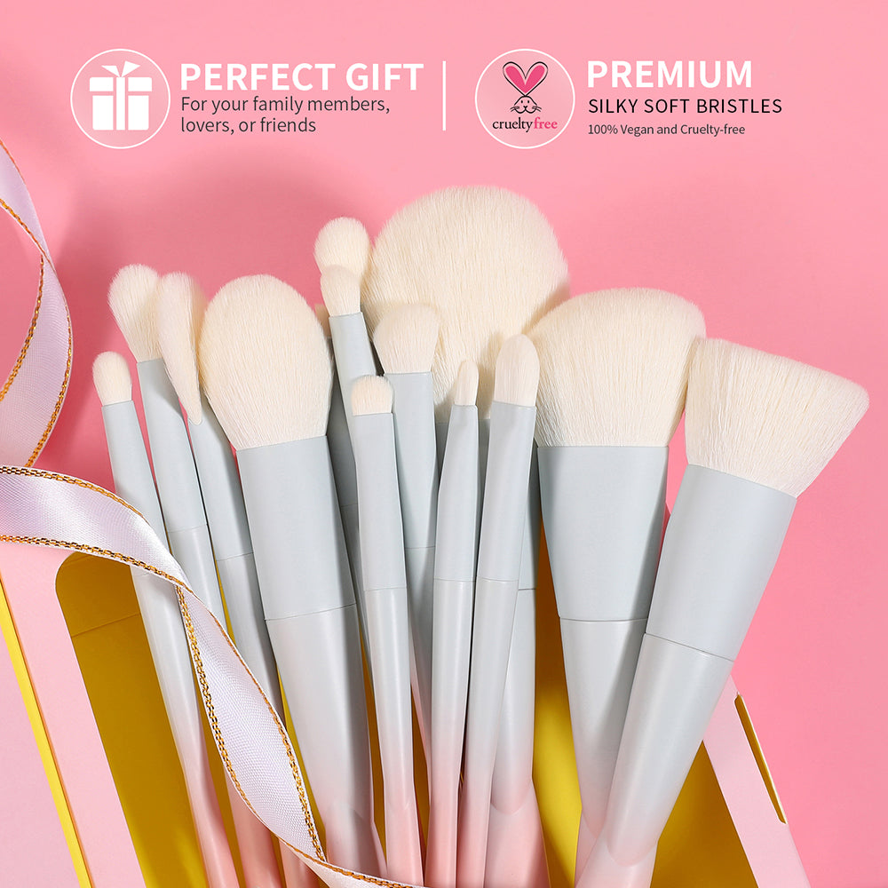 Docolor Cosmetics - Makeup brushes - Small Waist 14pc Makeup Brush Set - synthetic hair natural makeup looks professional makeup eye makeup 2022 New