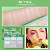 (Only ship to EU）Tropical 9 Color Highlighter Palette