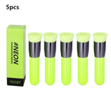 Green Neon Foundation / Kabuki Makeup Brush (5PCS)