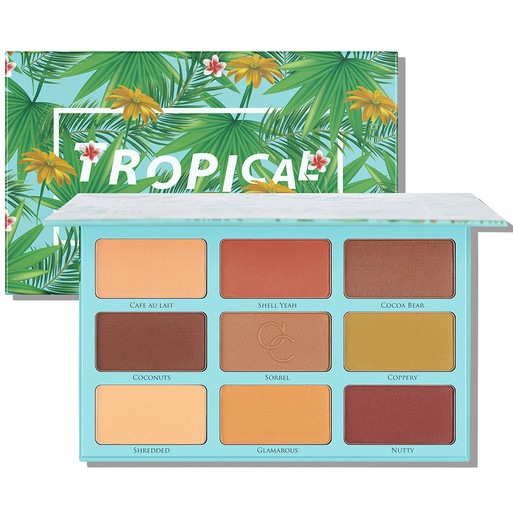 (Only ship to EU&US)Tropical 9 Color Contour Palette