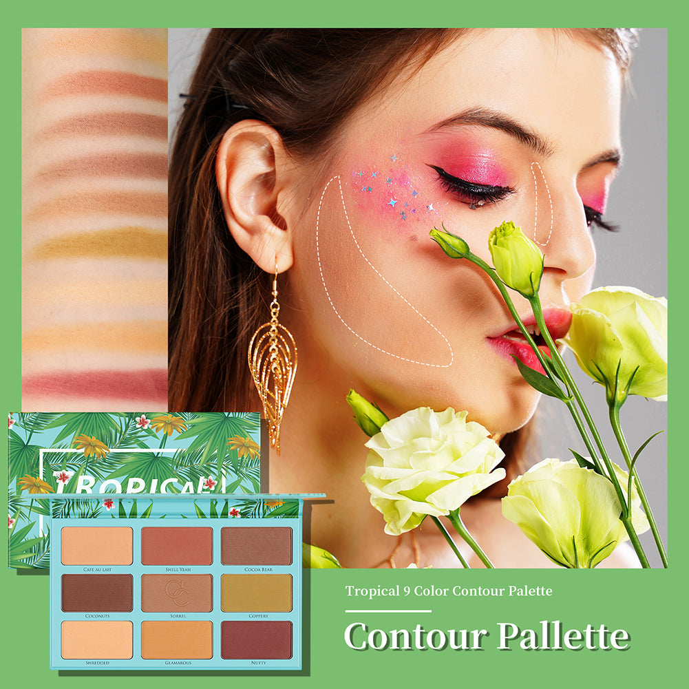 (Only ship to EU&US)Tropical 9 Color Contour Palette
