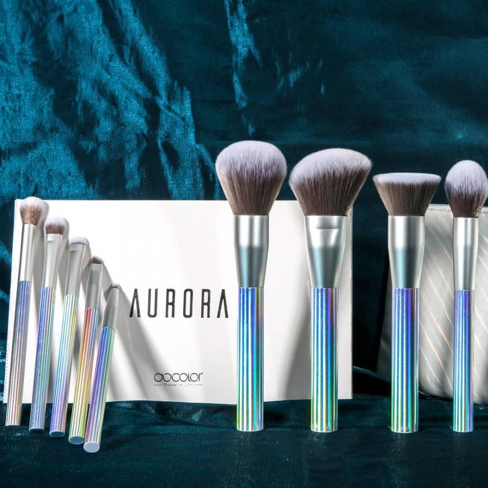 AURORA 9 Pieces Makeup Brush Set With Bag DOCOLOR OFFICIAL